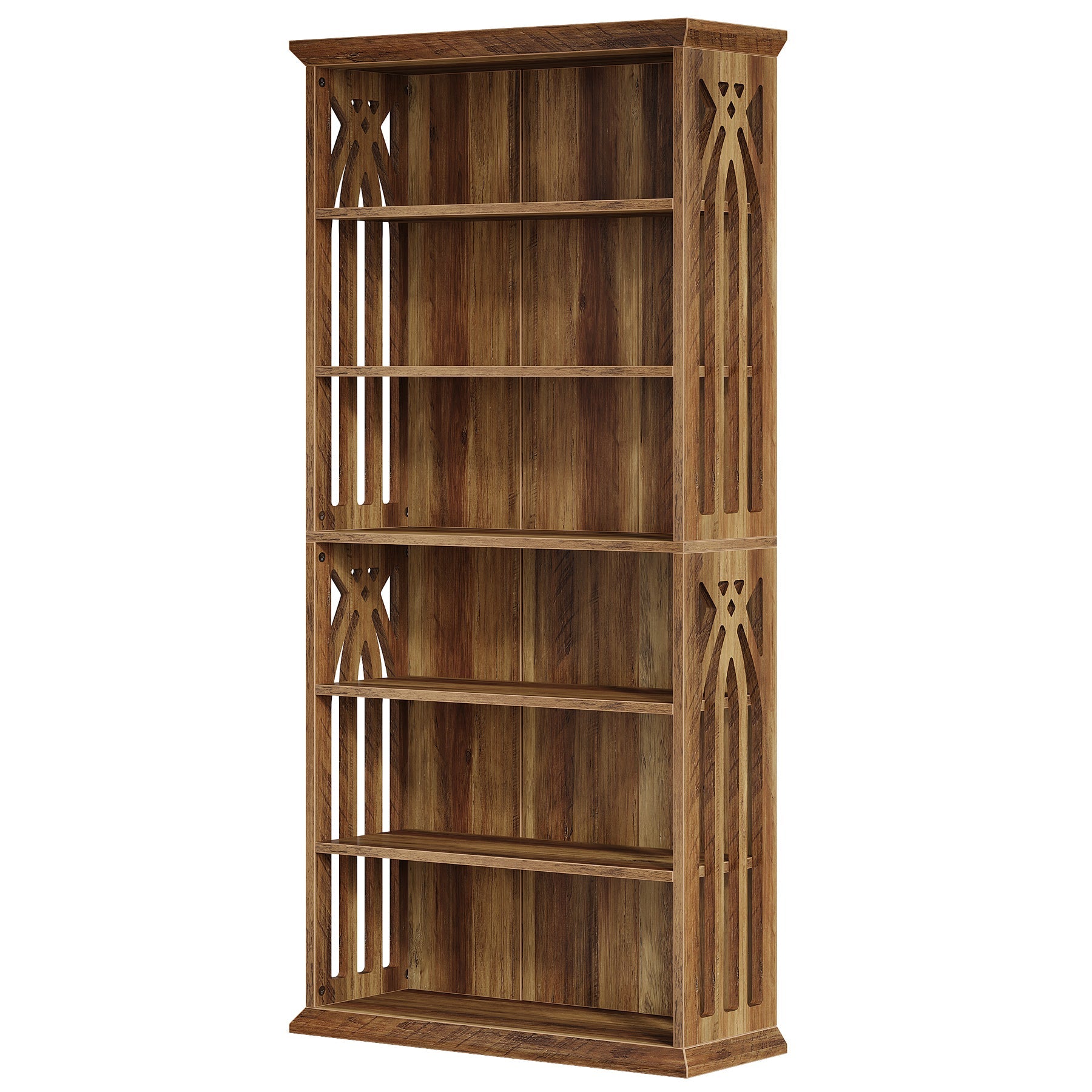 6 - Tier Bookshelf, 75" Bookcase Display Shelves Storage Etagere Tribesigns