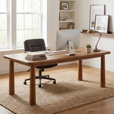 63-Inch Solid Wood Executive Desk with Heavy Duty Legs, Large Office Computer Desk for Home Office 3