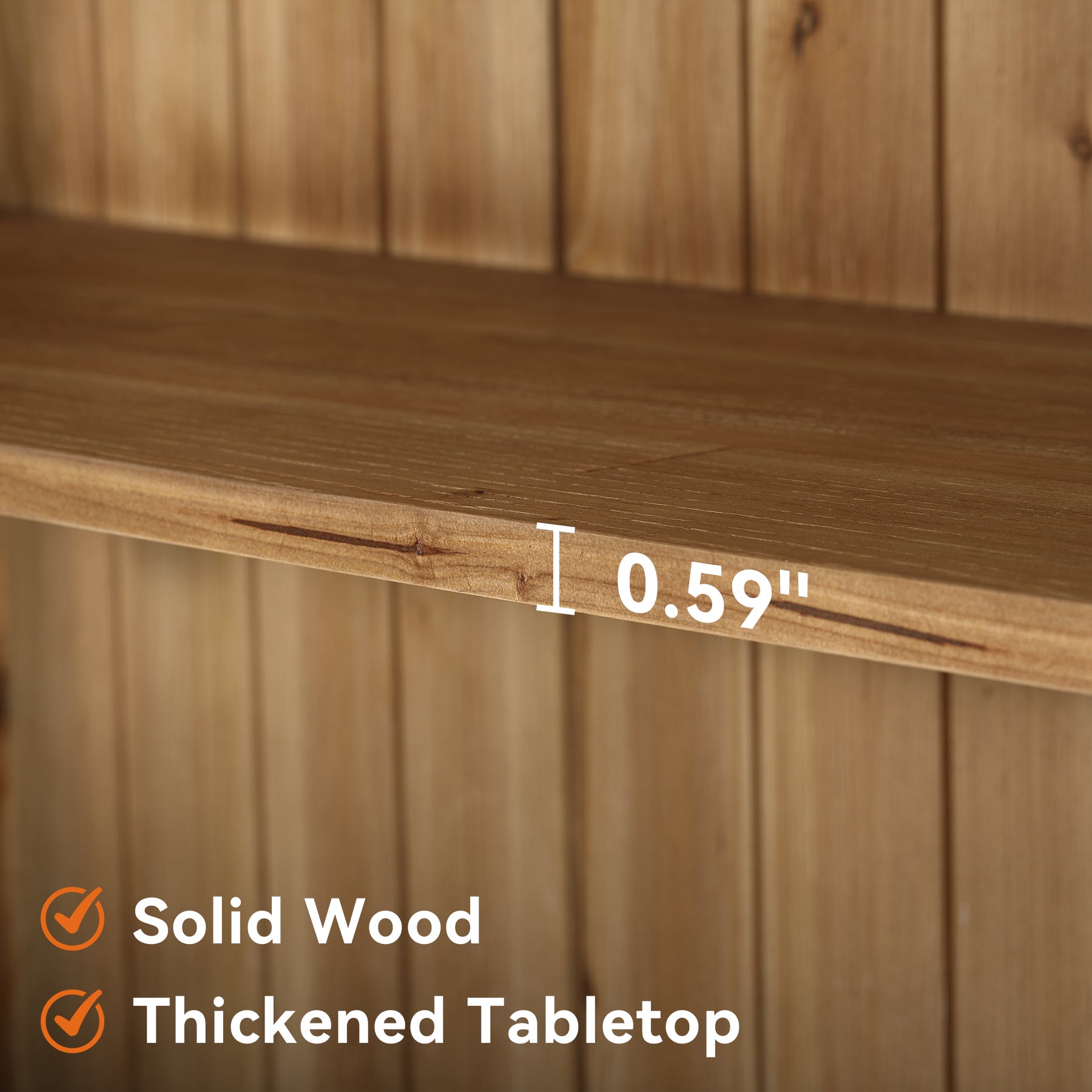Tribesigns 5-Tier Farmhouse Bookcase with Slatted Back Panel, Solid Wood Bookshelf for Home Office and Library