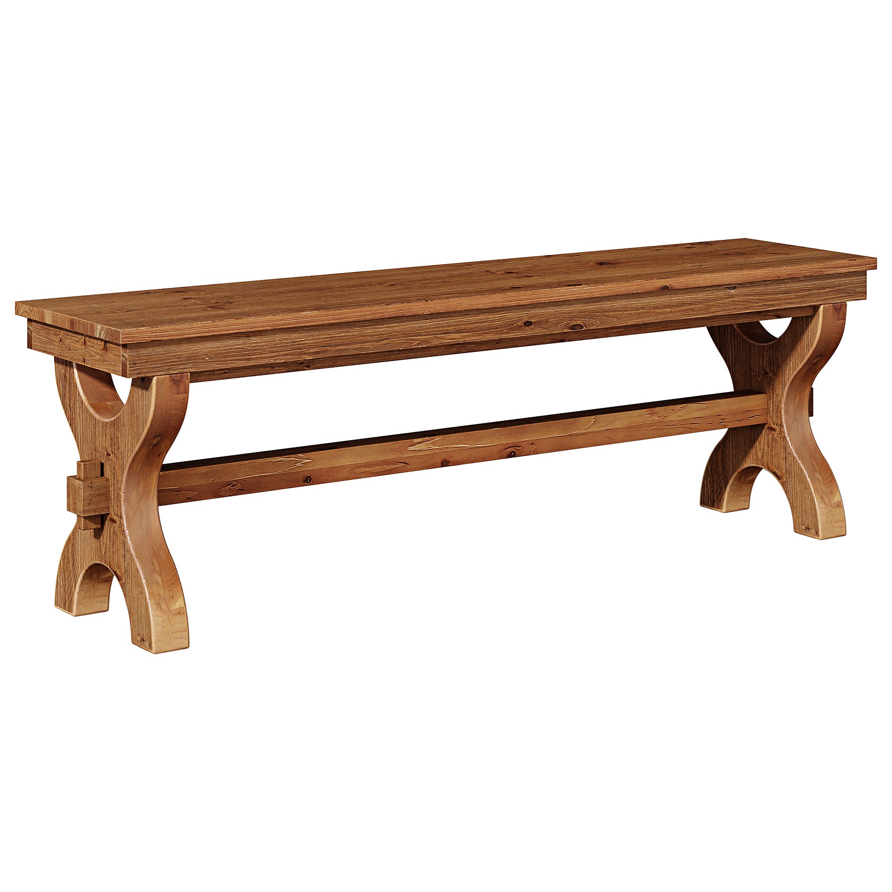 55 Inch Solid Wood Entryway Bench for 2, Farmhouse Narrow Seat for Hallway and Bedroom