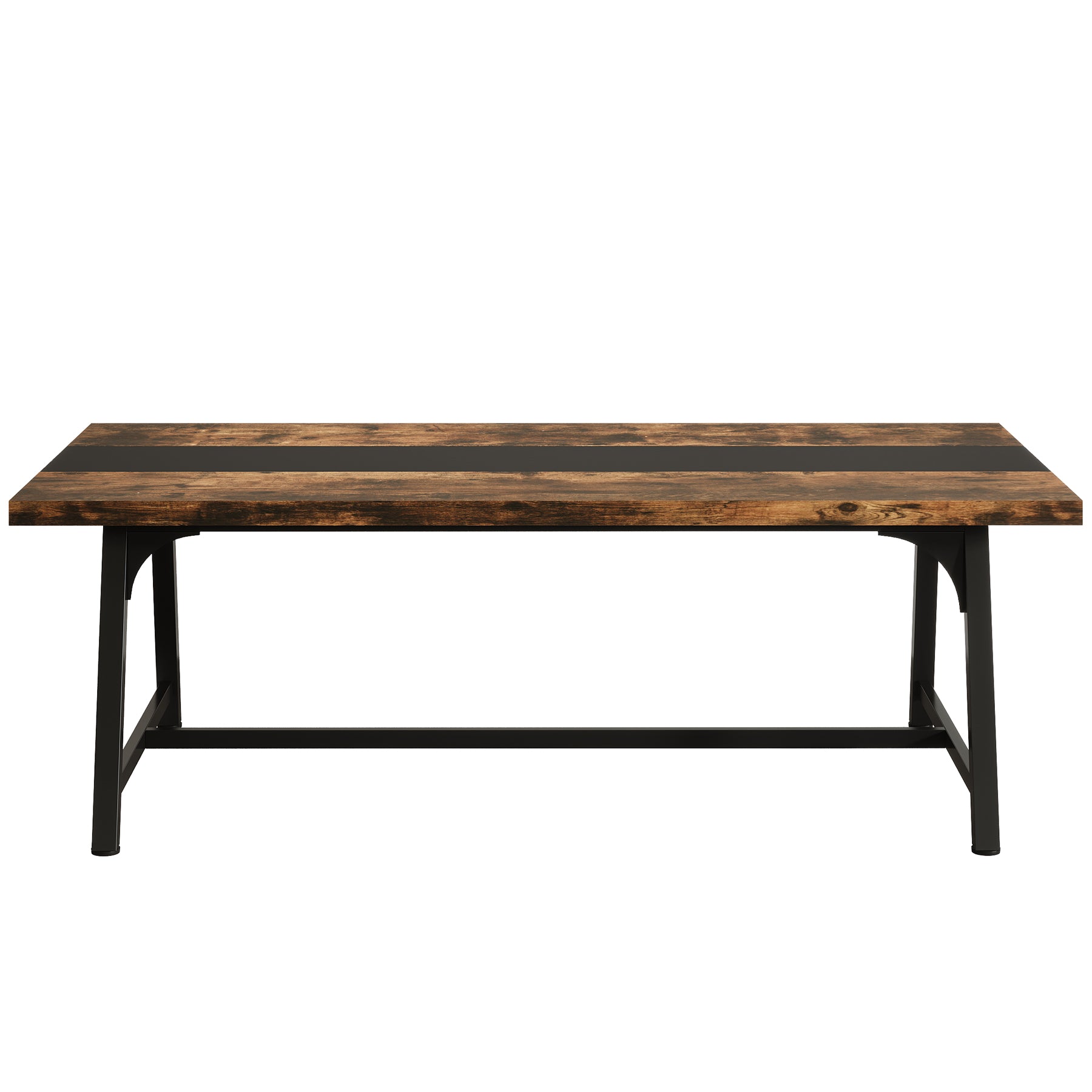 70.9-Inch Conference Table for 6 with Thick Top, Industrial Meeting Table for Office