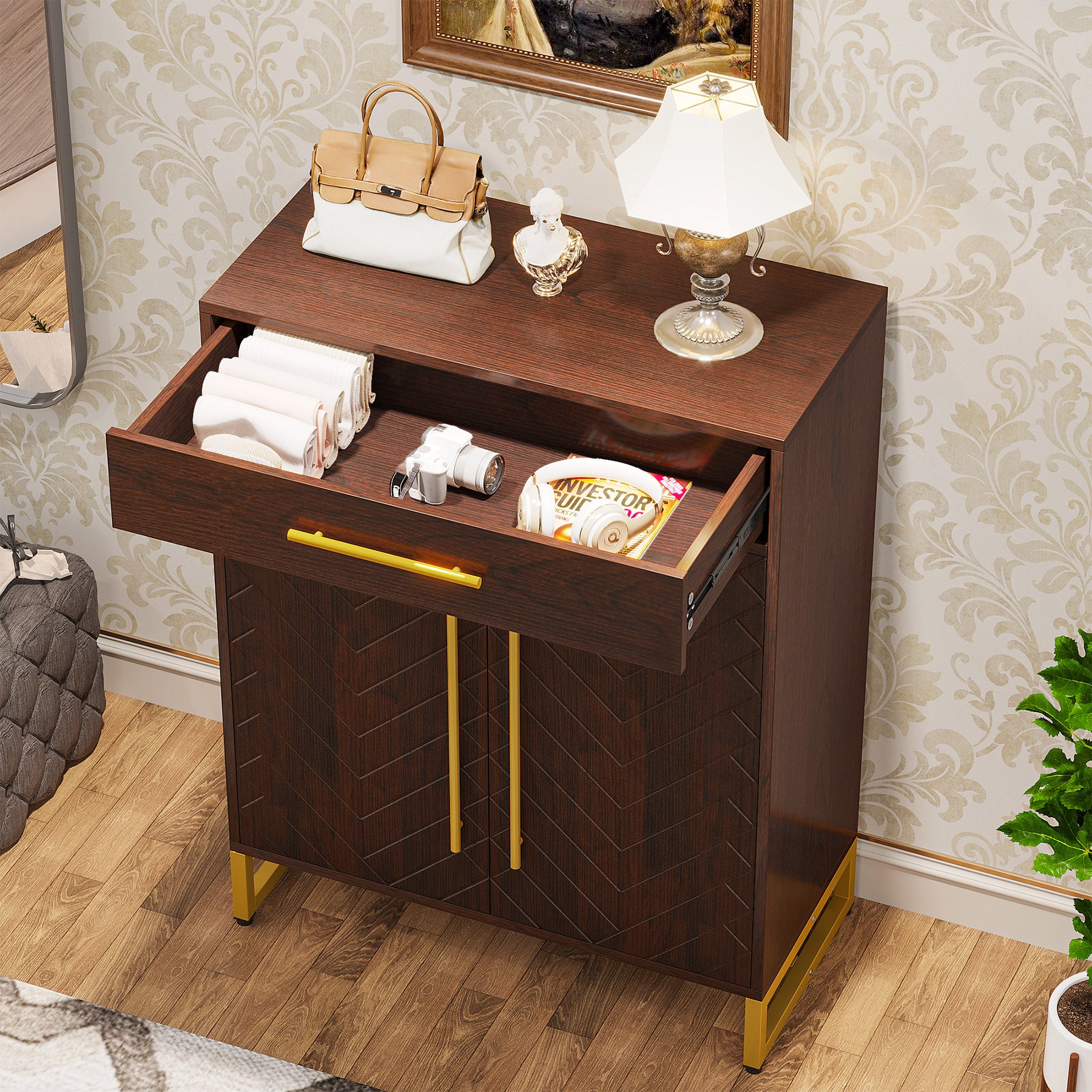 Tribesigns Shoe Cabinet with Doors, 20 Pair Storage Organizer for Entryway