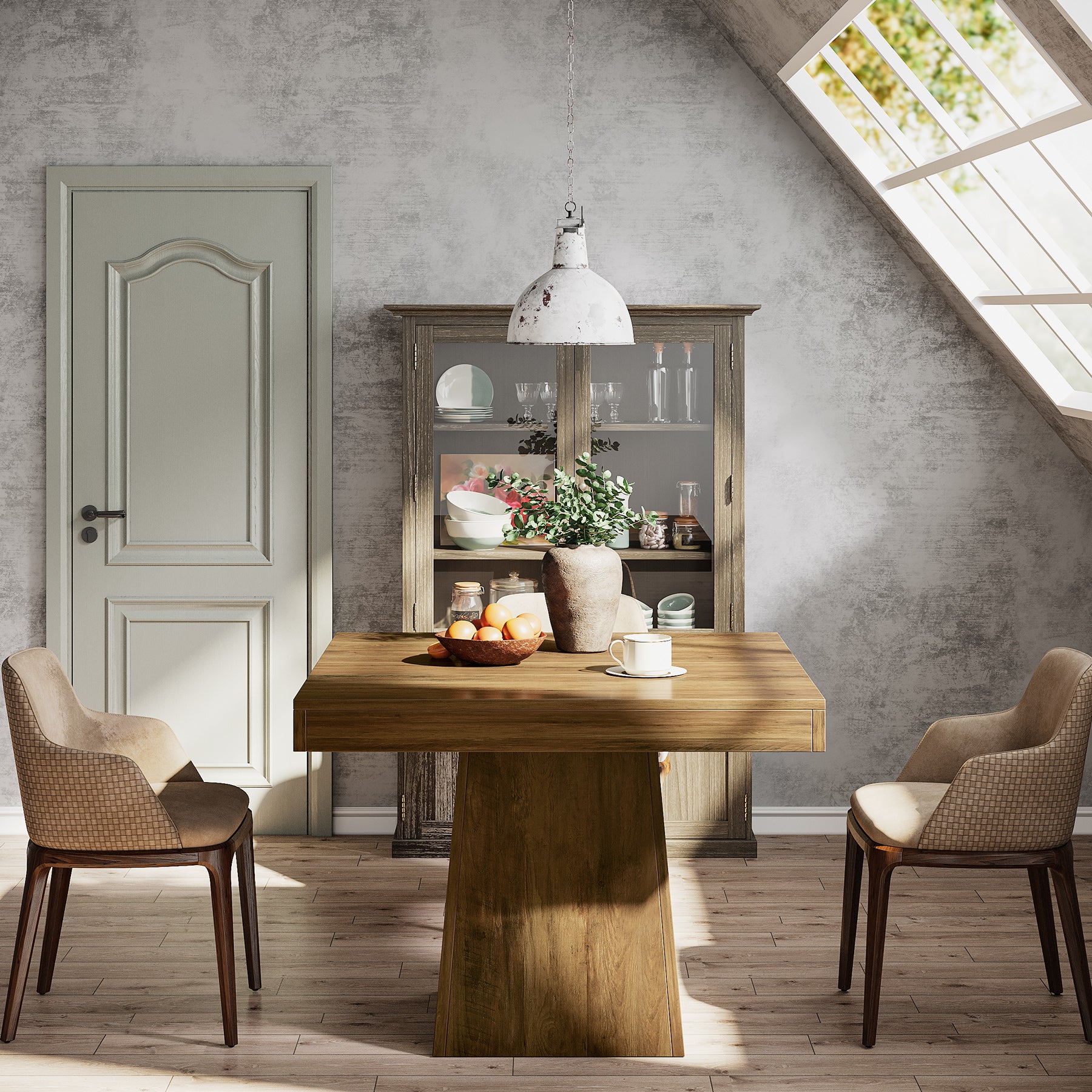 31.5" Dining Table, Square Farmhouse Kitchen Table Dinner Table