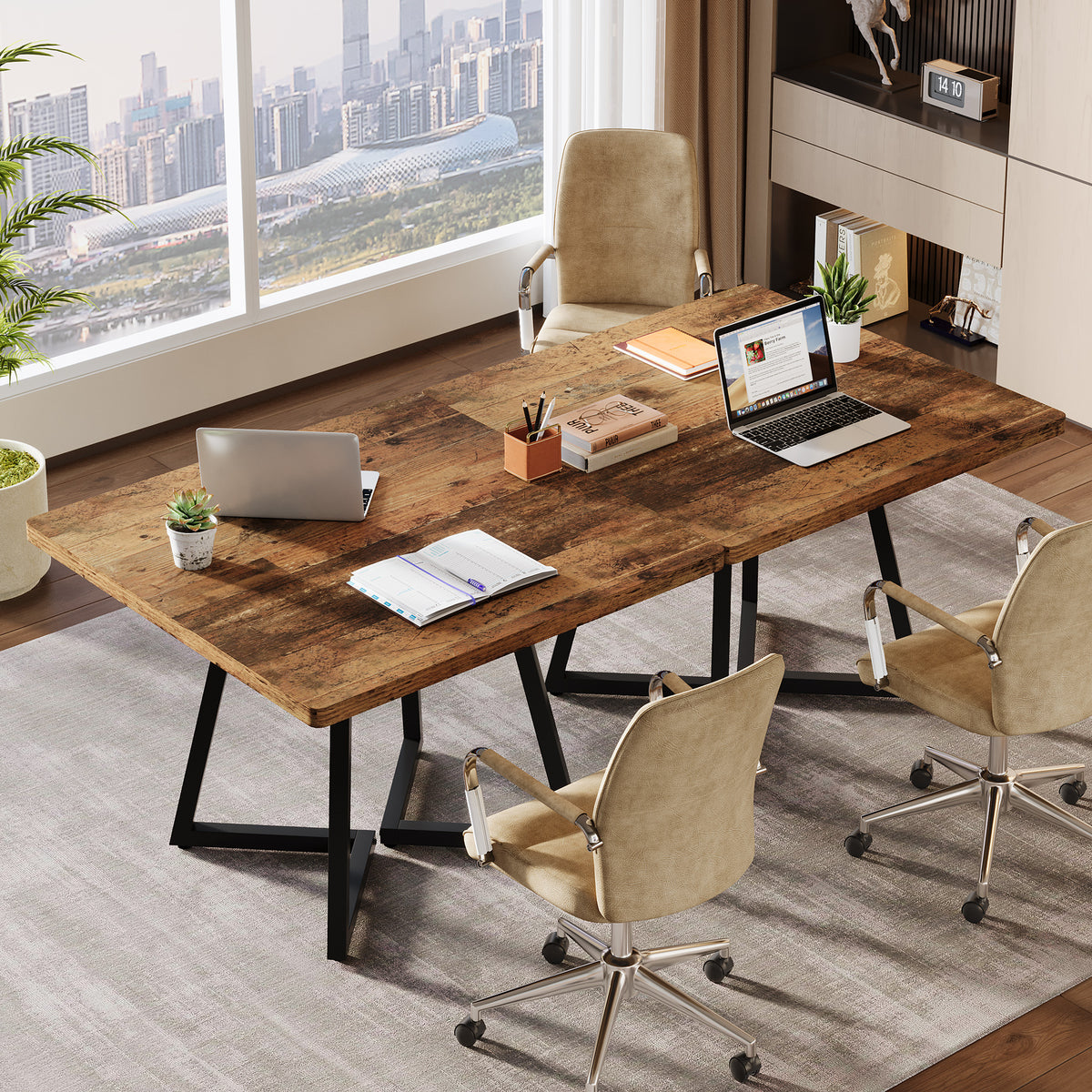 Tribesigns 31.5" Square Meeting Table, Compact Conference Table for Small Offices