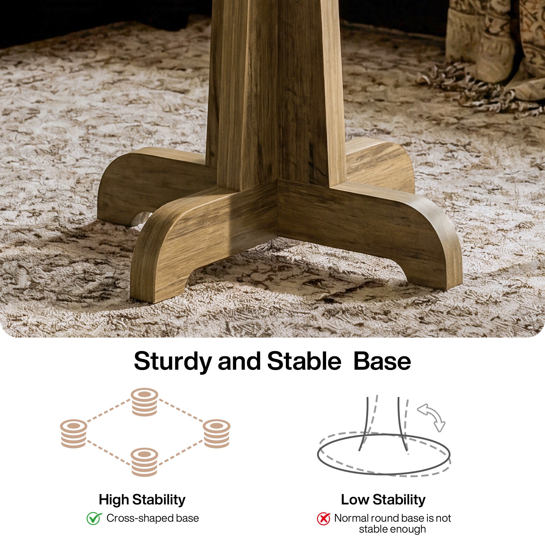 Tribesigns Small Round Dining Table, 2-Person Cafe Table for Restaurant