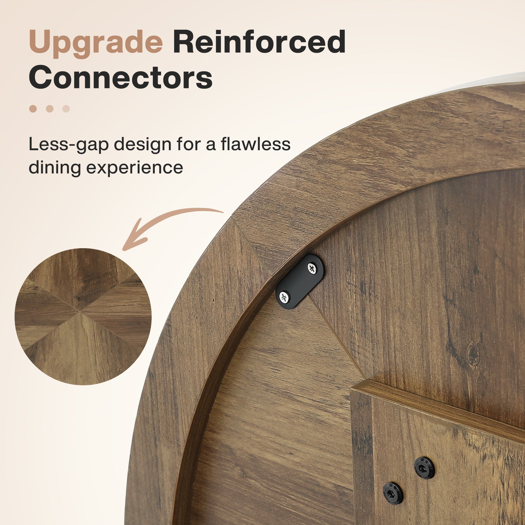 31.5-Inch Small Round Dining Table with Pedestal Base, Mid-Century Kitchen Table for 2 to 4 People