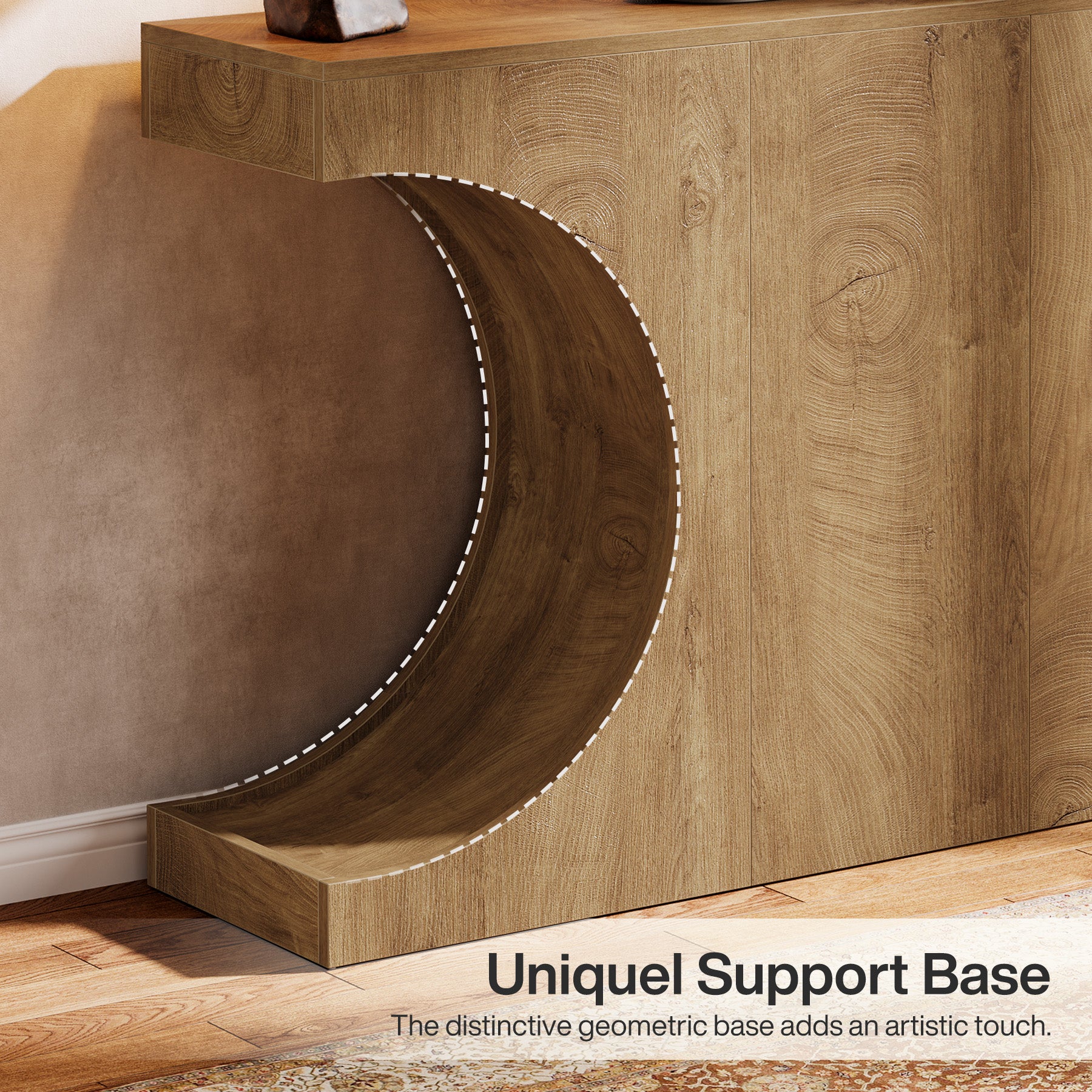 Tribesigns 47.24-Inch Farmhouse Console Table, with C-Shaped Legs for Hallway or Living Room