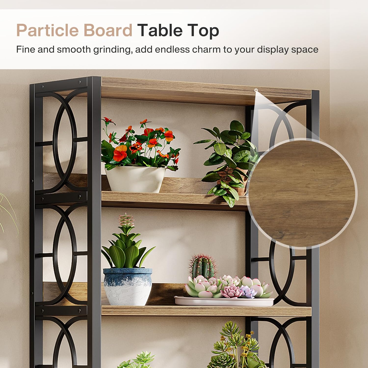 70.86" Tall Industrial Plant Stand - 6-Tier Heavy Duty Indoor/Outdoor Shelf