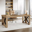 70.8" Executive Computer Desk, Home Office Desk with Strong Double Pedestal Tribesigns