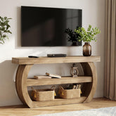 63" TV Stand with Storage for 75 Inch TV, Farmhouse Media Console Table for Living Room 3