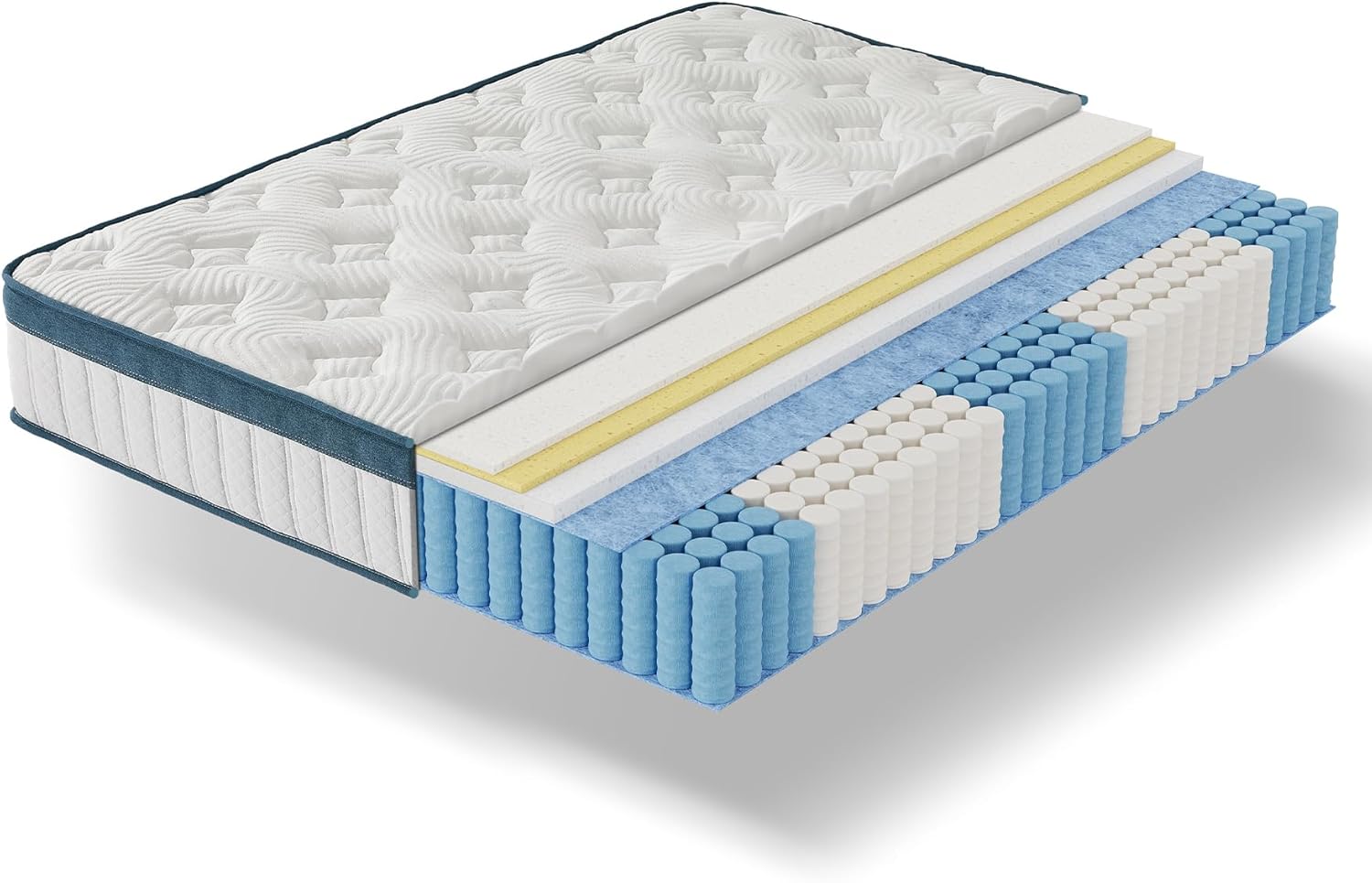 Tribesigns Hybrid Memory Foam Mattress, 7-Zone Orthopedic Support Medium Firm