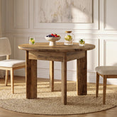 Tribesigns 39-Inch Round Dining Table for 4, Farmhouse Kitchen Table with Rounded Edge Design 3