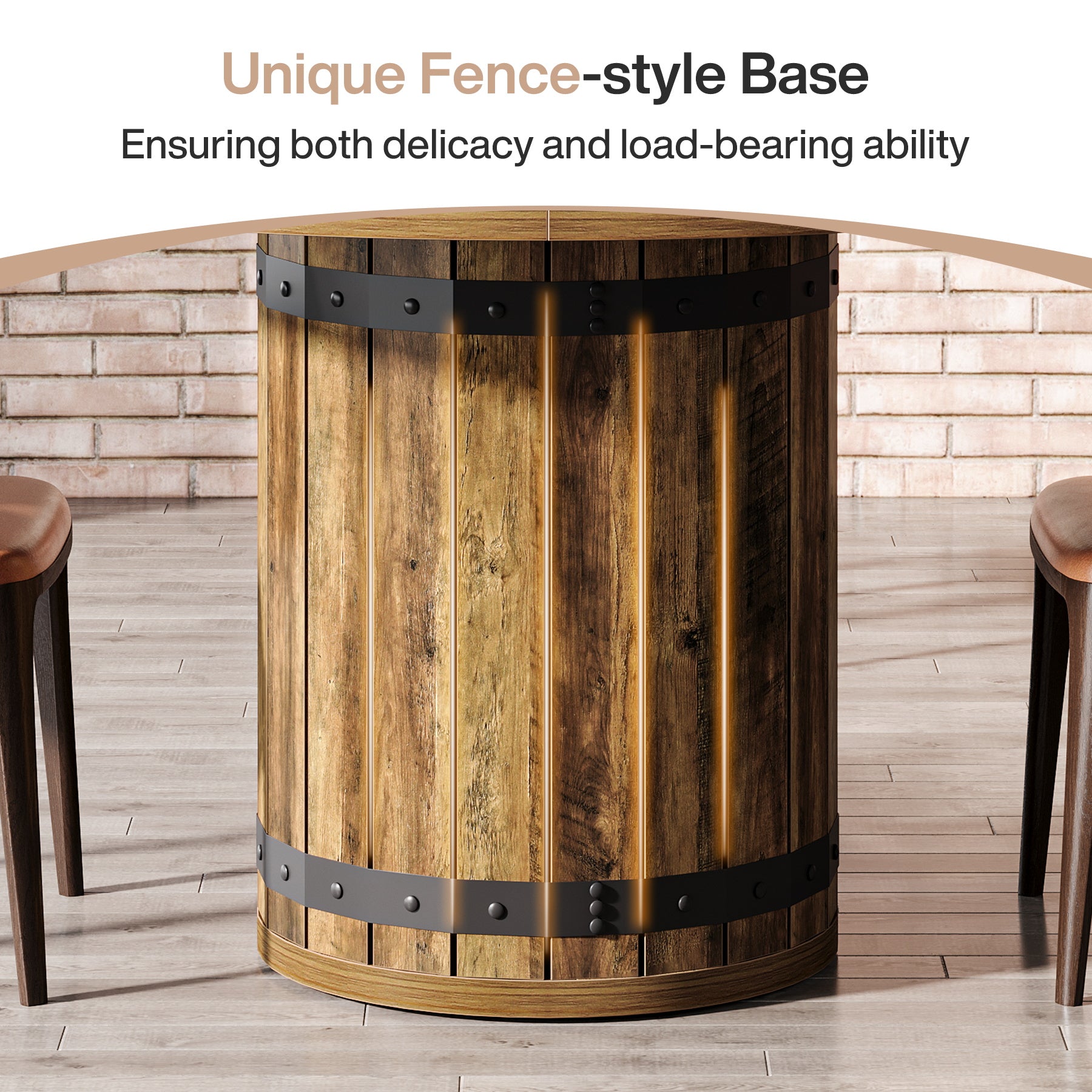 Tribesigns 39.37-Inch Round Conference Table, Fence Base Meeting Table