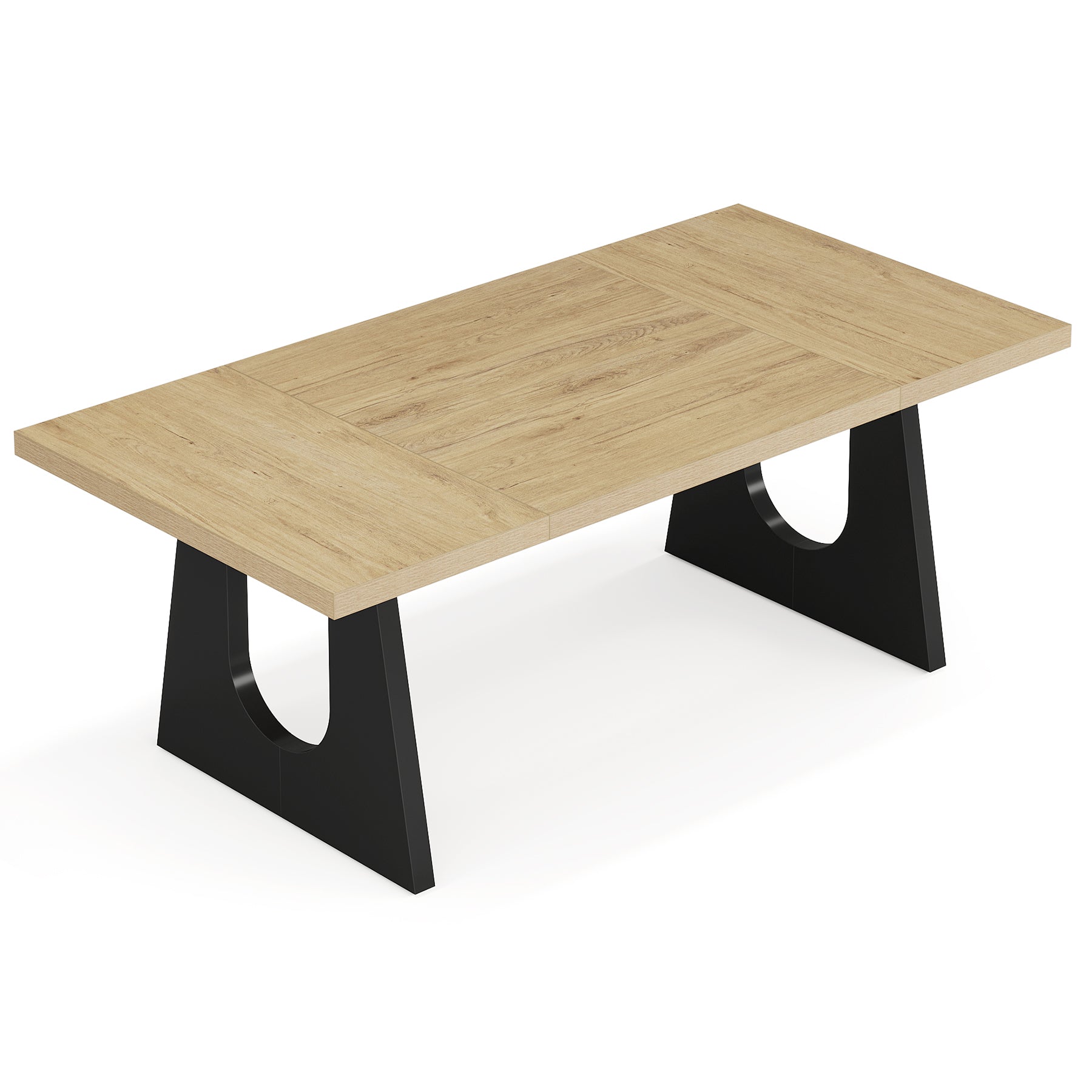 70.9-Inch Rectangular Conference Table for 6 to 8 People with Thick MDF Tabletop, Rustic Meeting Room Table for Office