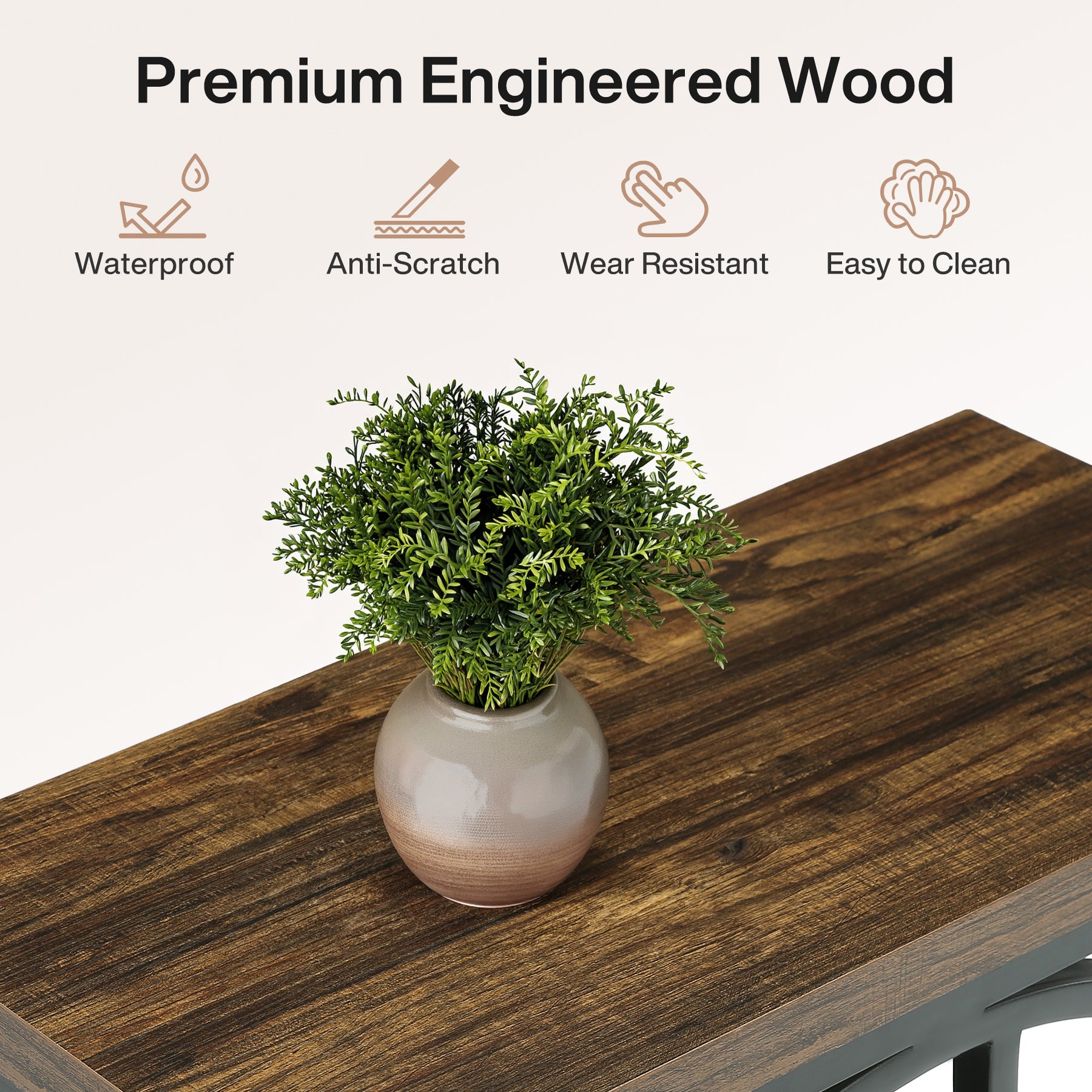 Tribesigns 25.59" Side Table, 4-Tier Narrow End Table for Living Room Bedroom