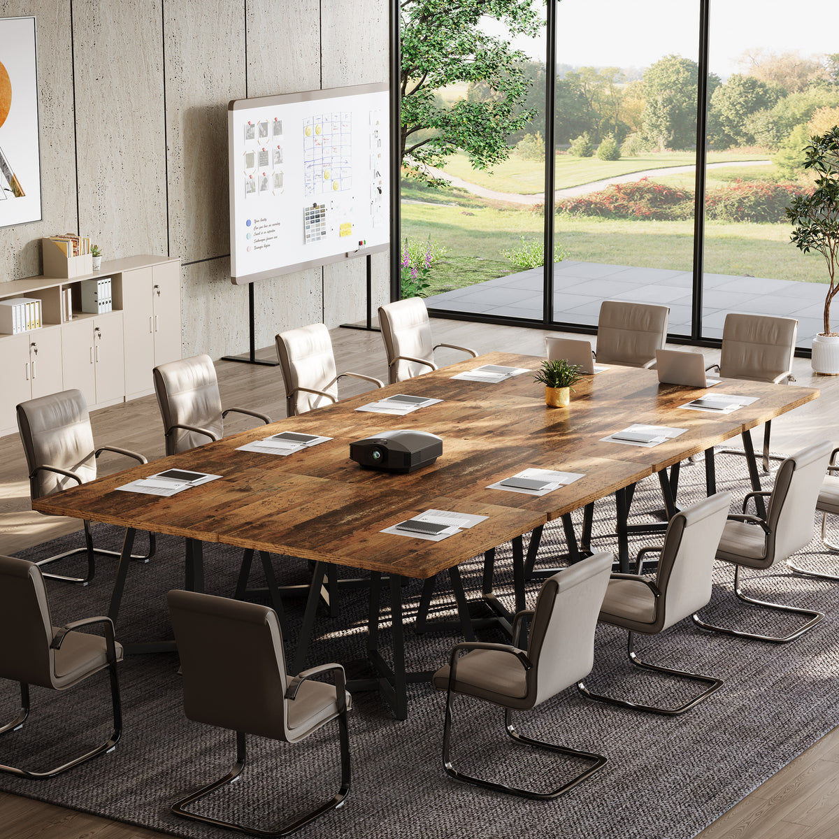 Tribesigns 31.5" Square Meeting Table, Compact Conference Table for Small Offices