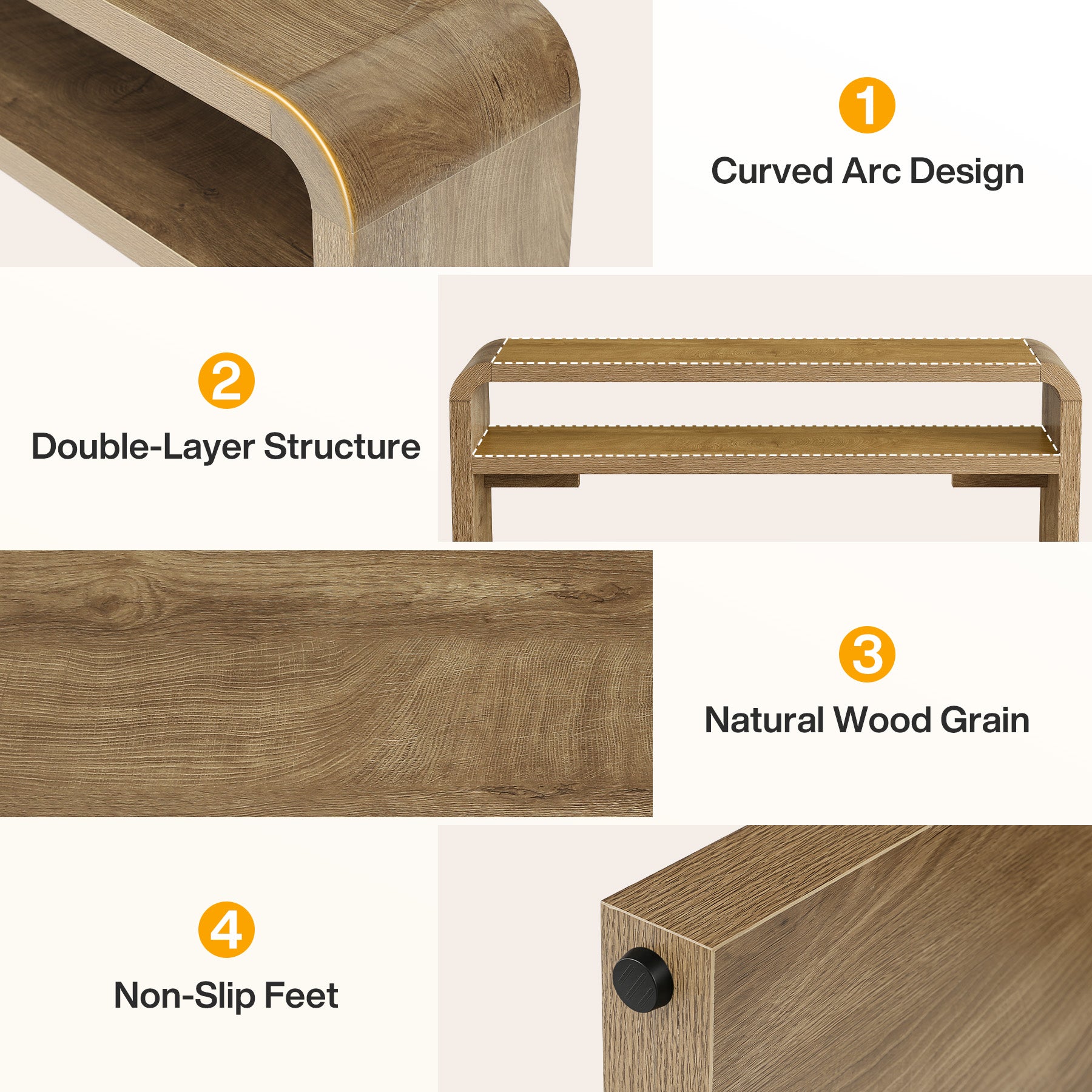 63 Inch Long Console Table with 2-Tier Storage, Narrow Sofa Table for Living Room