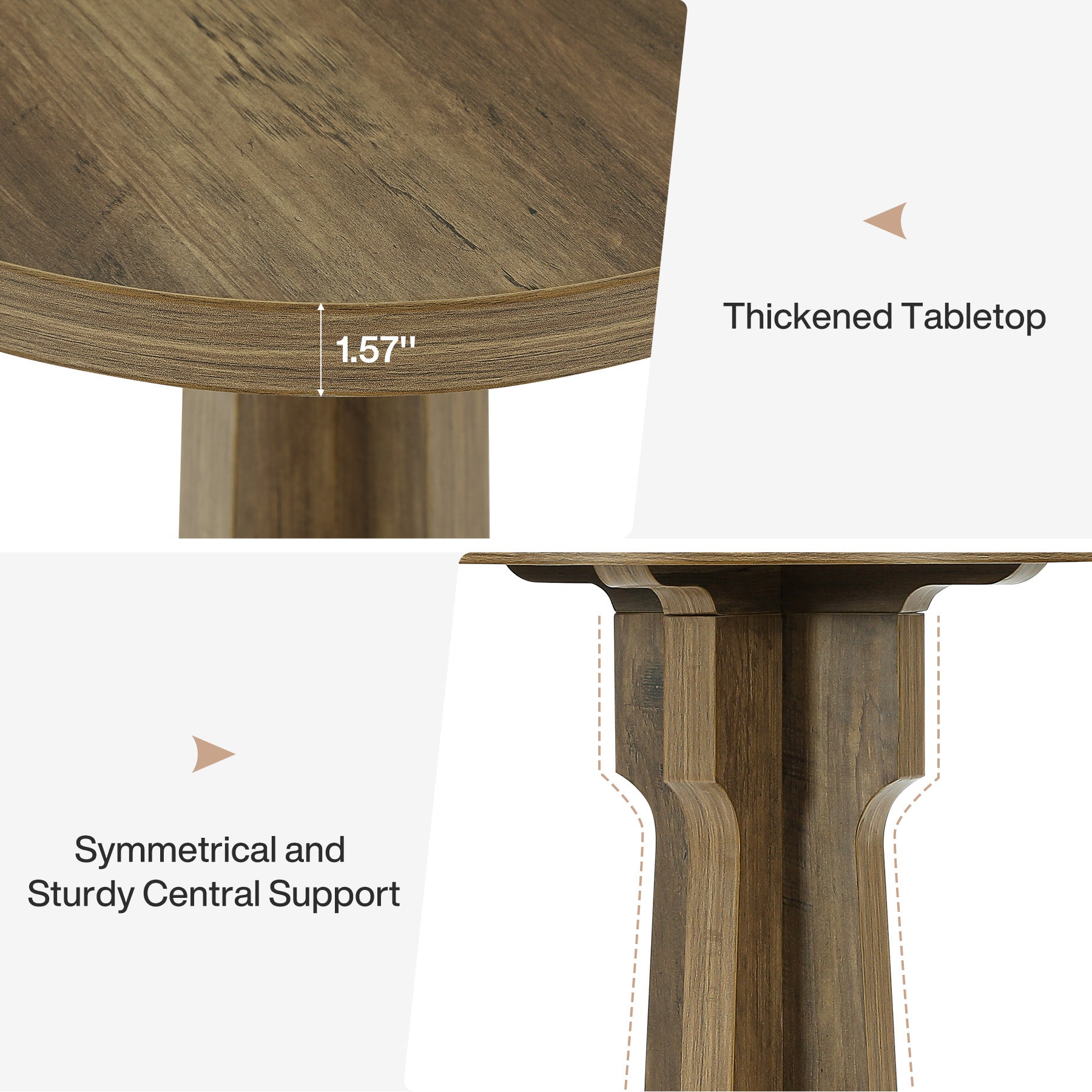 Tribesigns Small Round Dining Table, 2-Person Cafe Table for Restaurant