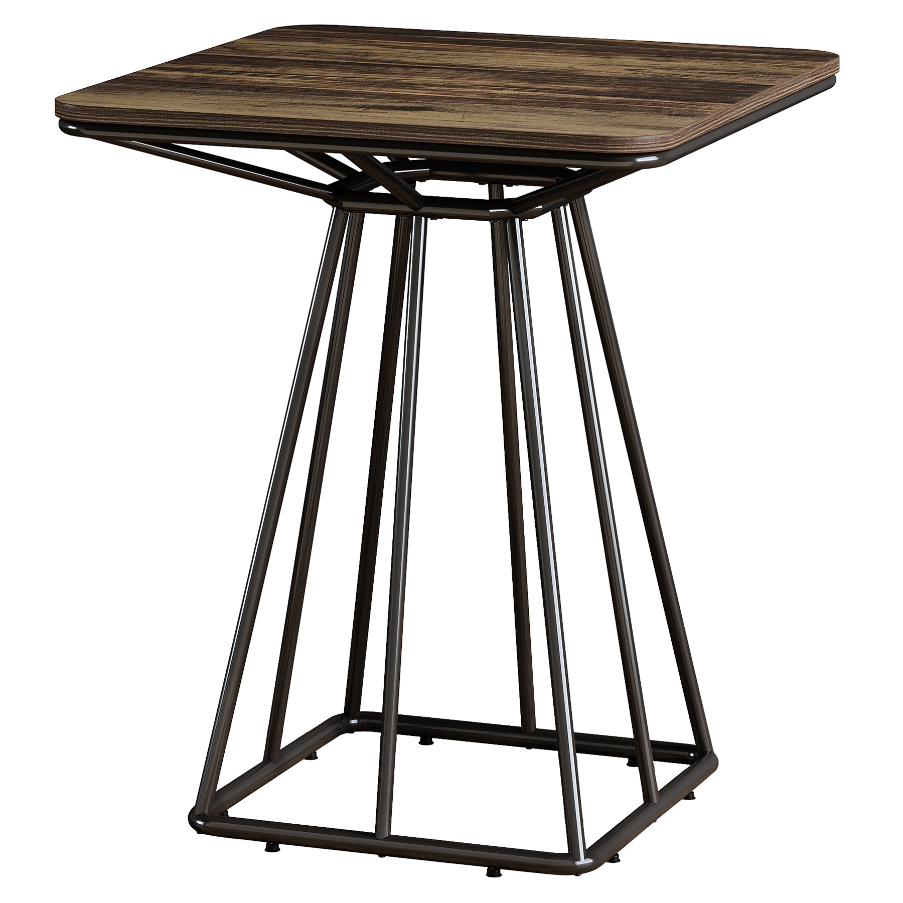 Tribesigns 31.5 Inch Square Bar Table, Geometric Pedestal Base for Kitchen Dining and Bistro Spaces