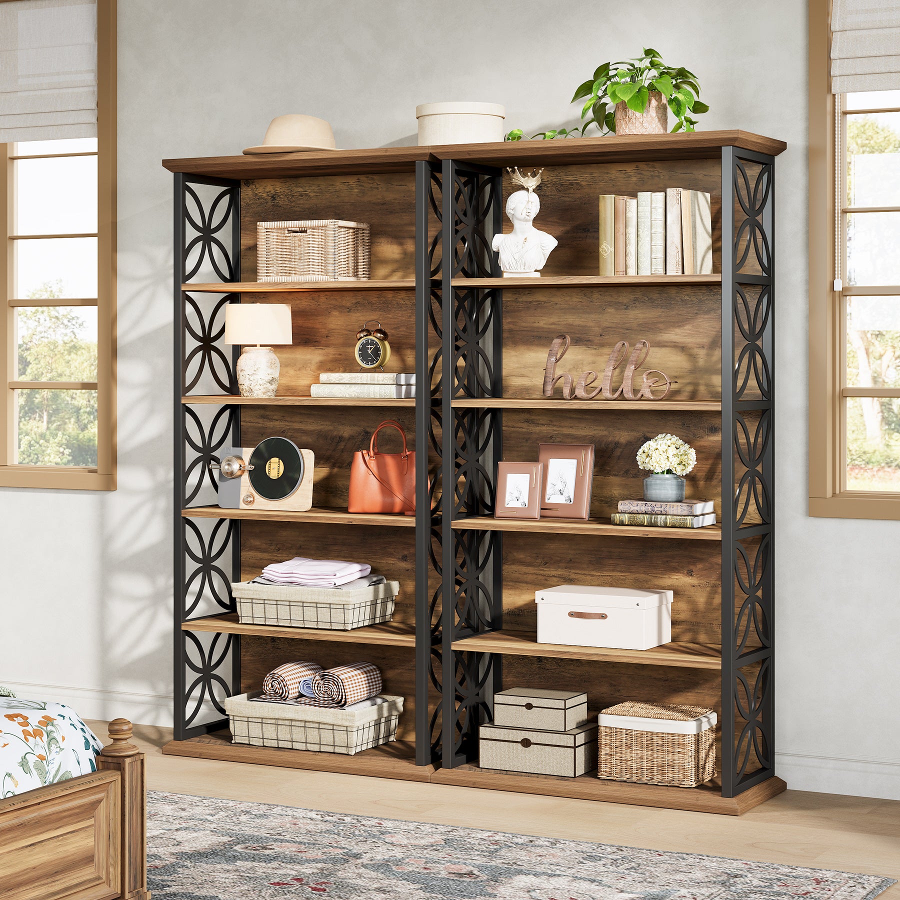 Tribesigns 71-Inch Tall Bookshelf, Open Storage Bookcase for Office