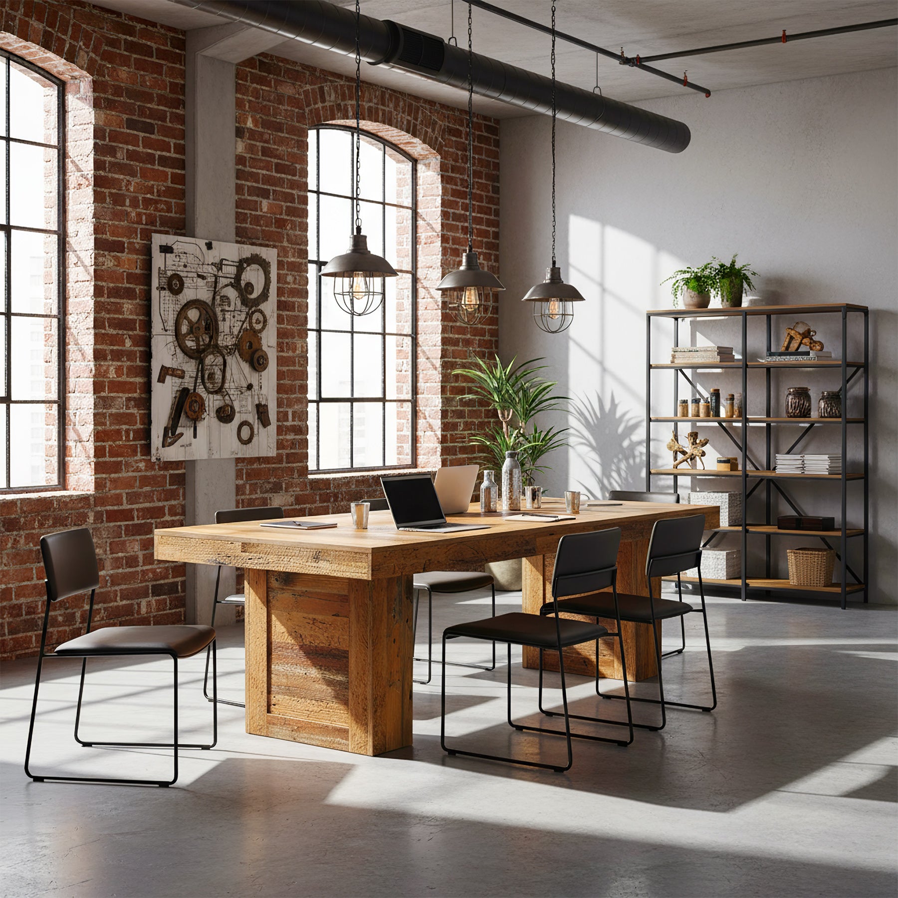 Tribesigns 63 Inch Farmhouse Executive Desk, Large Wooden Computer Desk with Heavy Duty Legs for Home Office