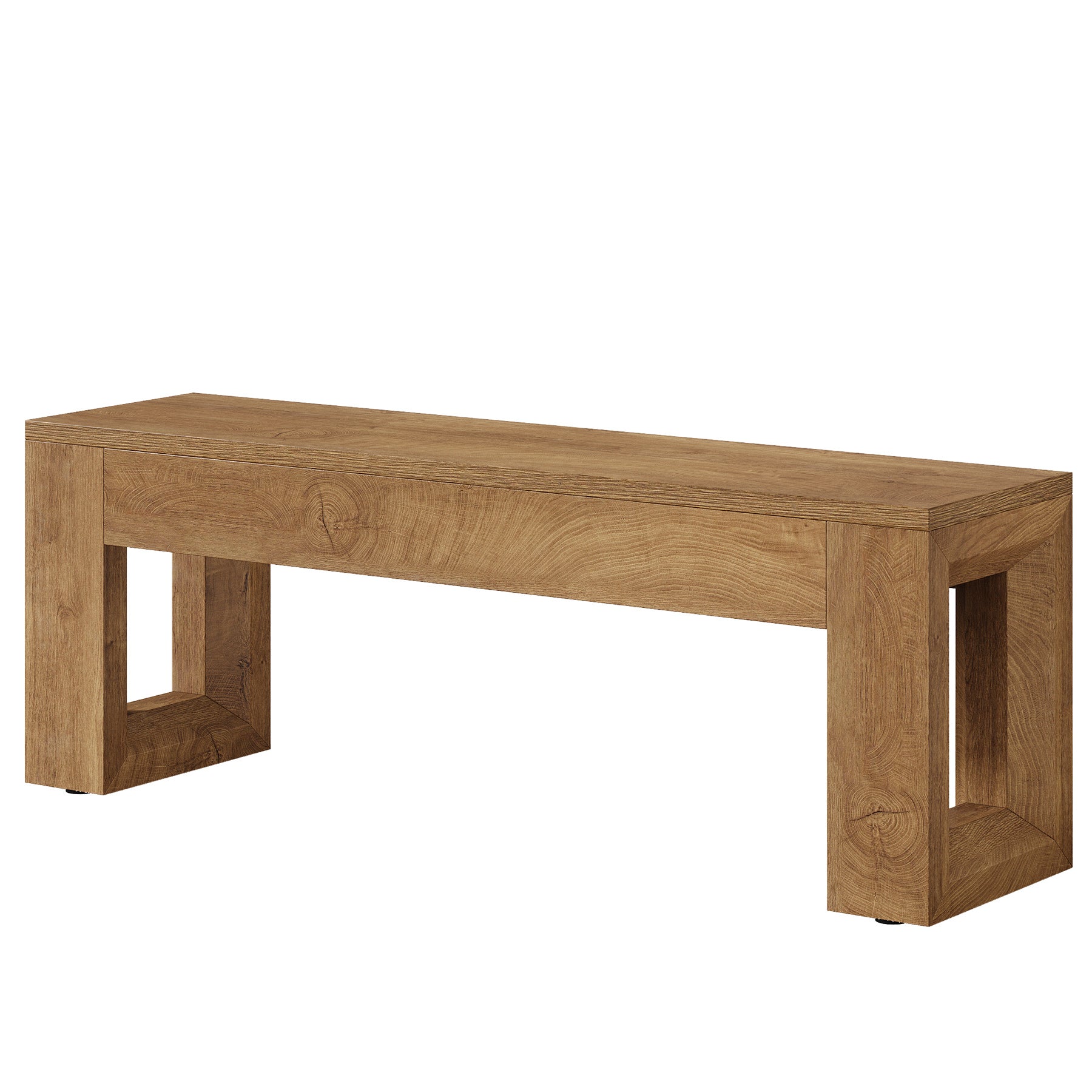 Tribesigns 47-Inch Farmhouse Entryway Bench, Long Wood Shoe Bench with Reinforced MDF Structure for Hallway