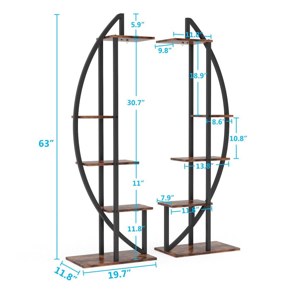 Plant Stand, 5-Tier Bonsai Flower Rack Display Shelf Pack of 2 Tribesigns