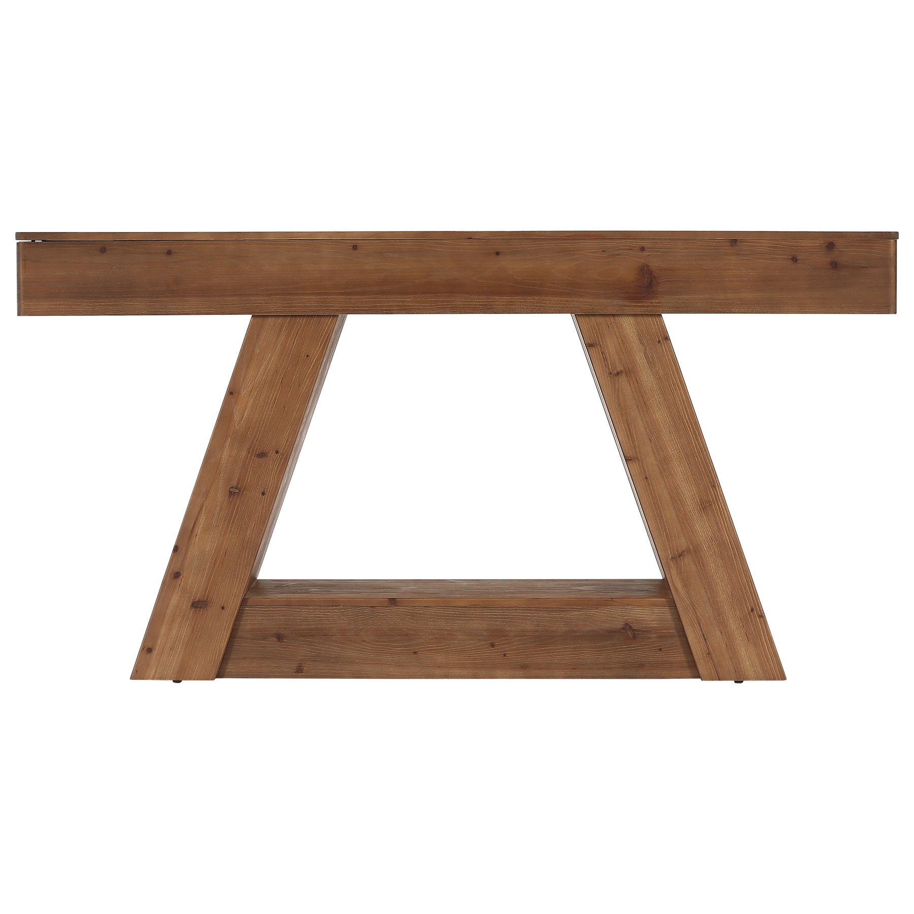 63-Inch Solid Wood Console Table with 2-Tier Storage, Farmhouse Sofa Table for Hallway