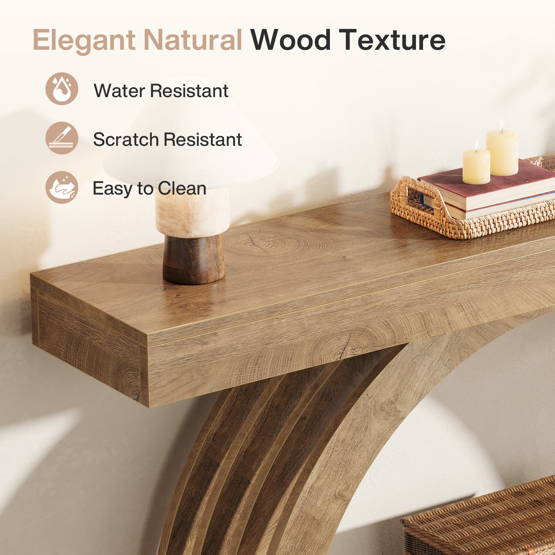 Tribesigns 63" Console Table, Narrow Entryway Table for Hallway Living Room