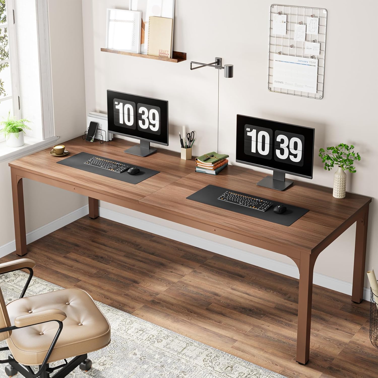 Rectangle Executive Desk, 78.7" Computer Desk 6FT Conference Table