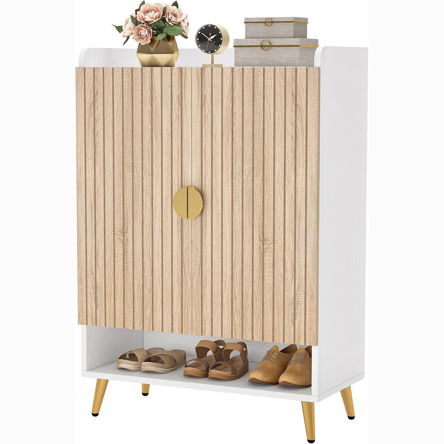 7-Tier Shoe Cabinet, Shoe Storage Organizer with Adjustable Shelves