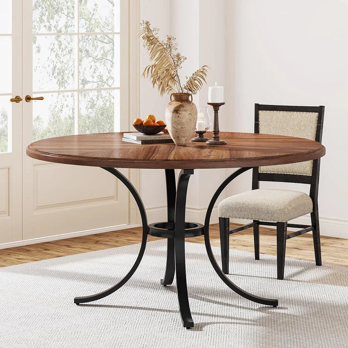 47" Roundtop Table Contemporary Dining Solution for 4-6 Guests