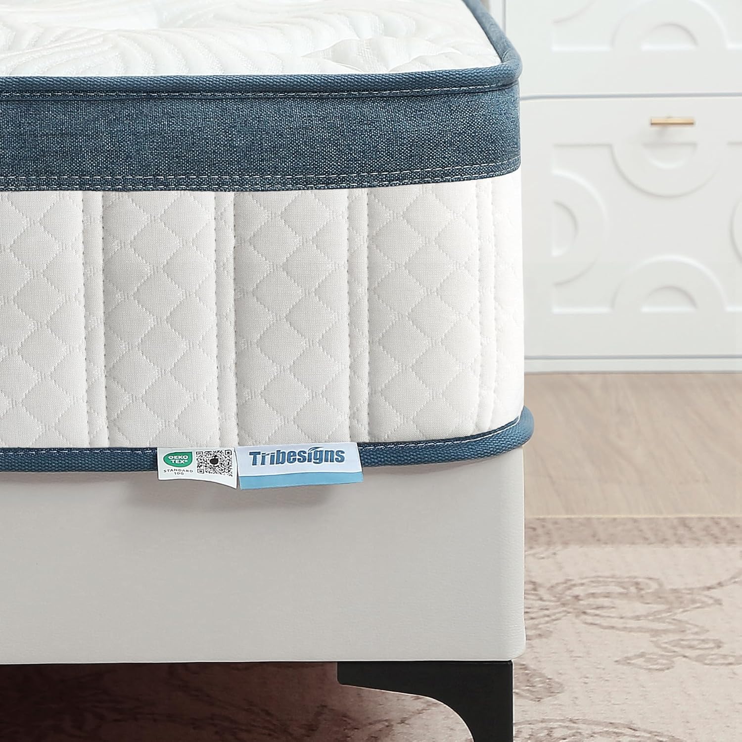 Tribesigns Hybrid Memory Foam Mattress, 7-Zone Orthopedic Support Medium Firm
