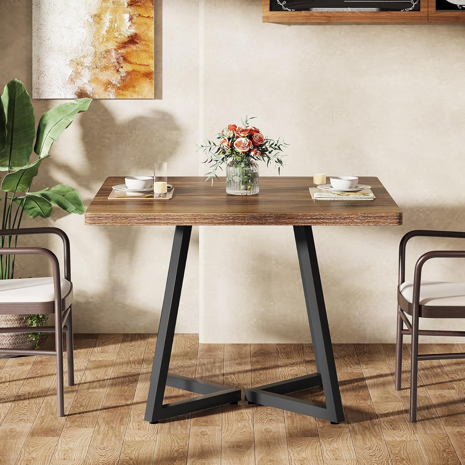 31.5" Square Meeting Table - Compact Wood Conference Table for Small Office & Seminar Rooms