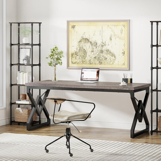 Premium 63" Executive Desk - Ideal for Home Office and Large Computer Setup