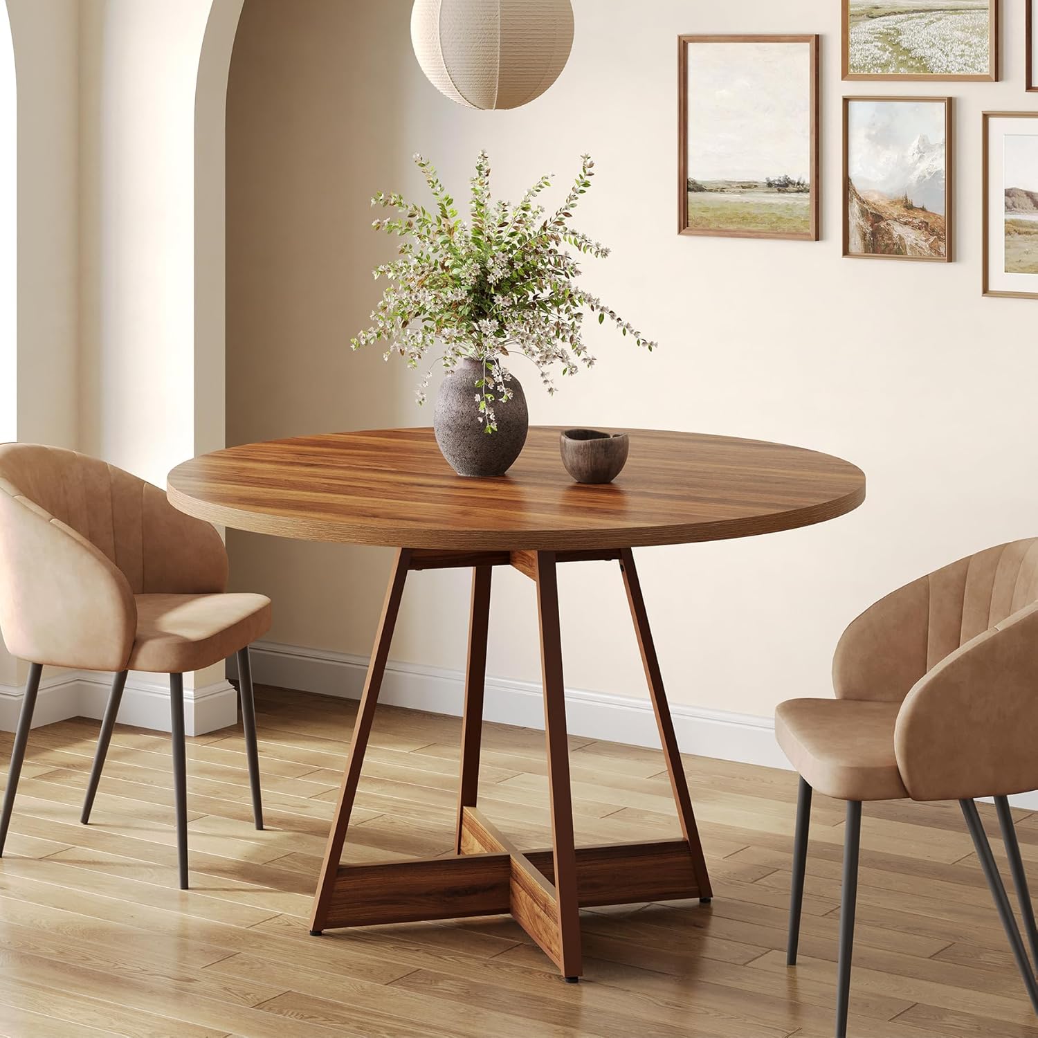Harvest Round Dining Table, Built for Cozy Family Meals & Lasting Use