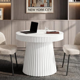 31.5 Inch Round Conference Table for 2-4 People, Meeting Table for Home Office Small Spaces 3