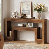 Tribesigns 63-Inch Rustic Console Table with 2-Tier Shelf, Narrow Sofa Table for Entryway and Living Room 3