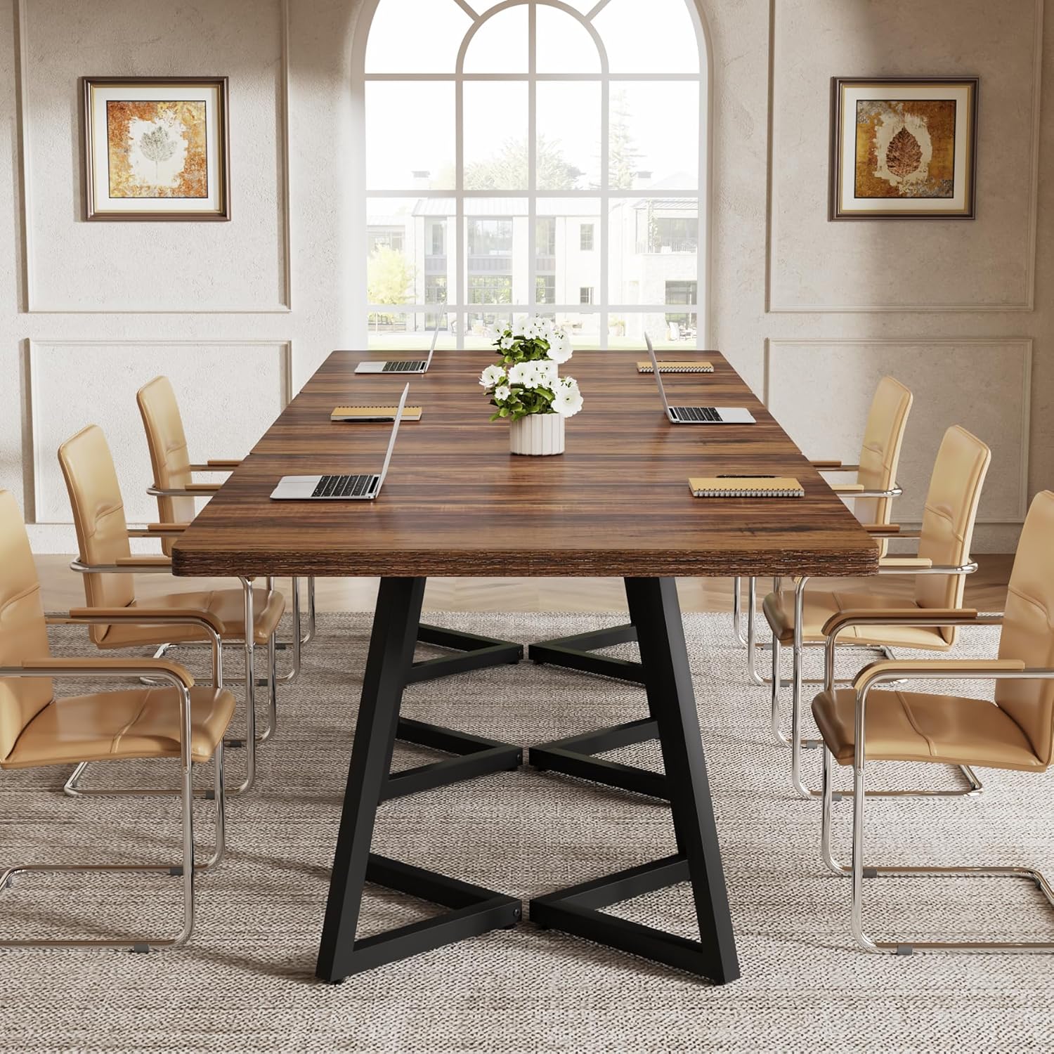 31.5" Square Meeting Table - Compact Wood Conference Table for Small Office & Seminar Rooms