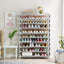 34" 10-Tier Large Shoe Rack - Holds 50 Pairs, Extra Wide Storage Organizer Shelf