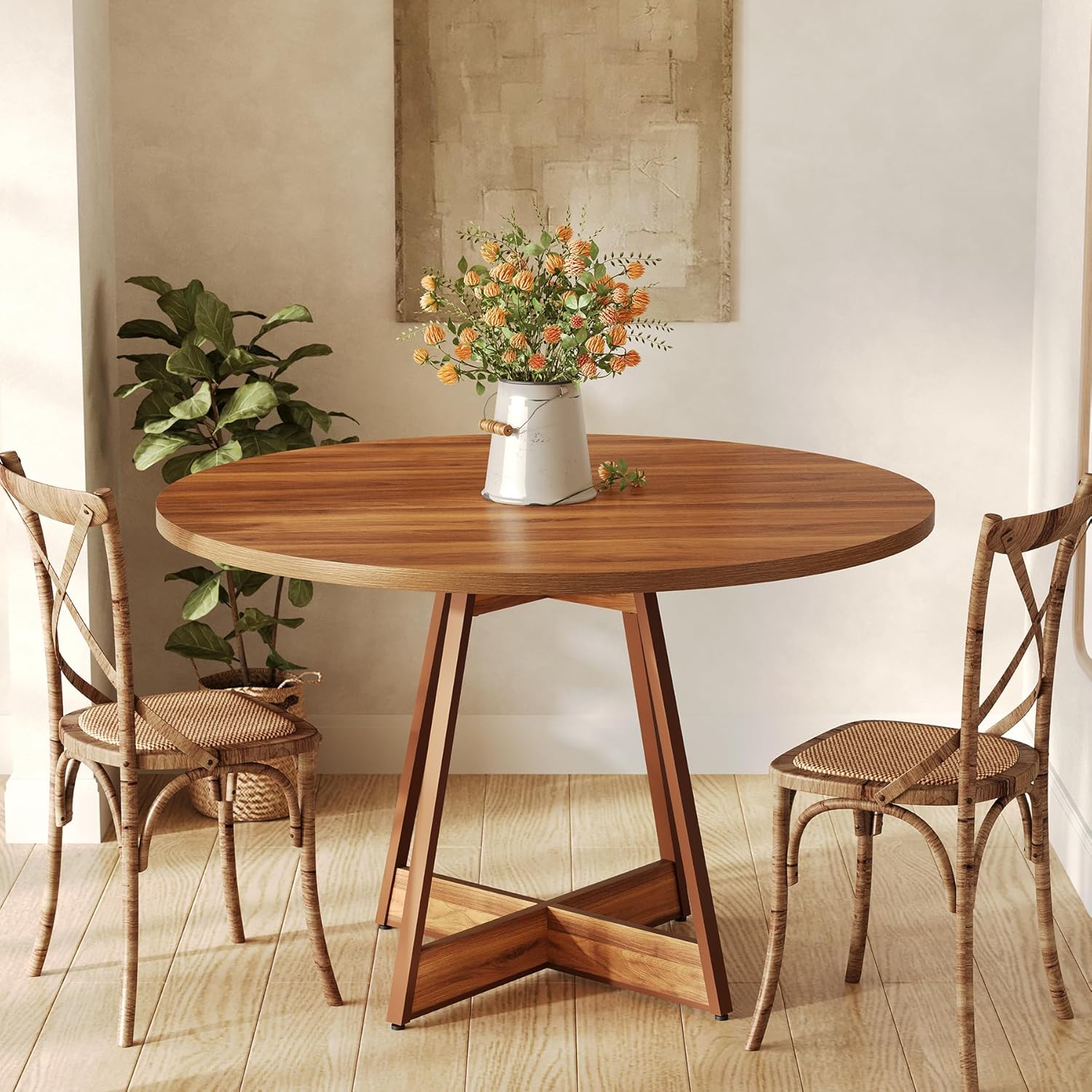 Harvest Round Dining Table, Built for Cozy Family Meals & Lasting Use