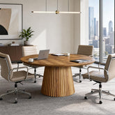 Tribesigns 47-Inch Round Conference Table, Thickened Top with Sturdy Pedestal for Office 3