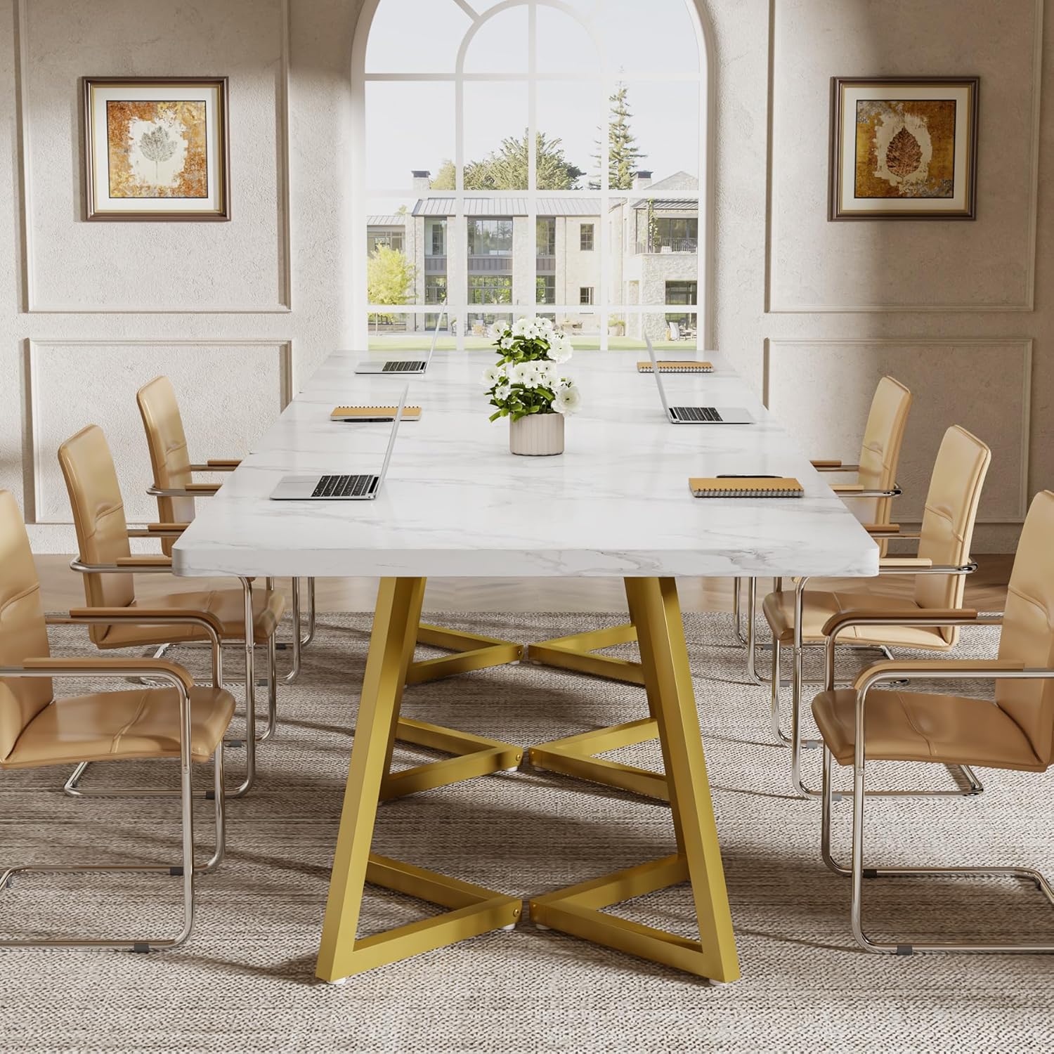 31.5" Square Meeting Table - Compact Wood Conference Table for Small Office & Seminar Rooms