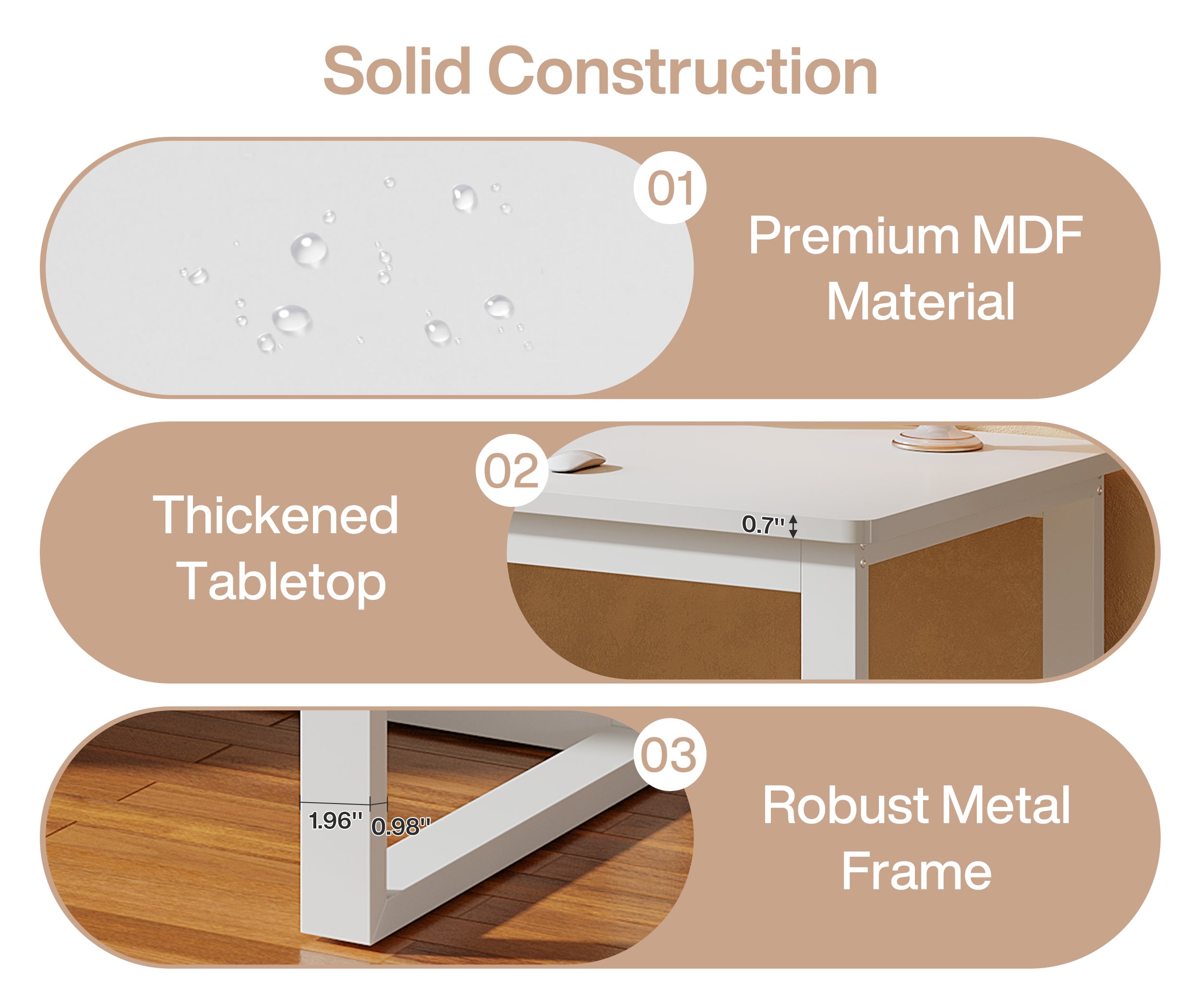 Tribesigns 78.7-Inch 2 Person Computer Desk with 3 Drawers, Extra Long Double Desk for Home Office