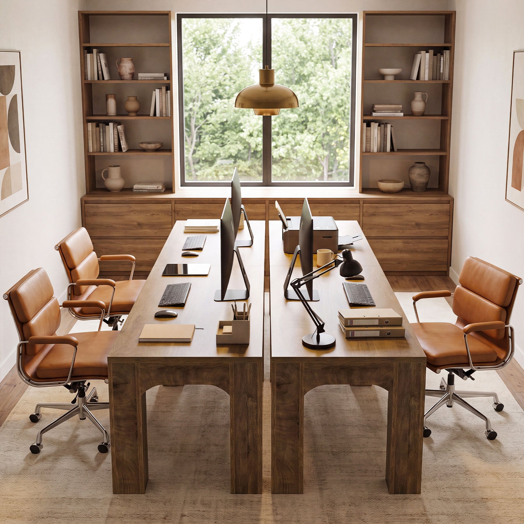 Tribesigns 70.9-Inch Two Person Desk with Thick Top, Extra Long Computer Desk for Home Office