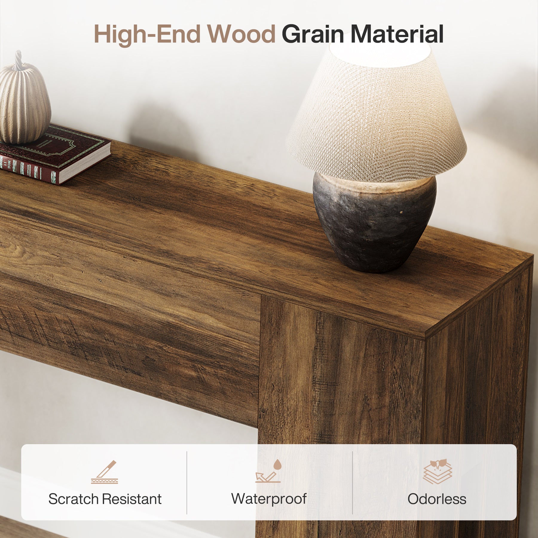 Tribesigns 70.87-Inch Long Console Table, Farmhouse Sofa Table for Entryway, Hallway, Living Room