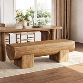 47-Inch Solid Wood Dining Bench, Farmhouse Entryway Shoe Bench 3