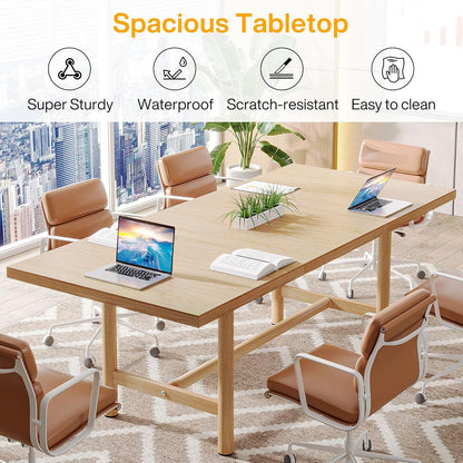 Modern Executive Desk, 63" Conference Meeting Table for 4–6 People