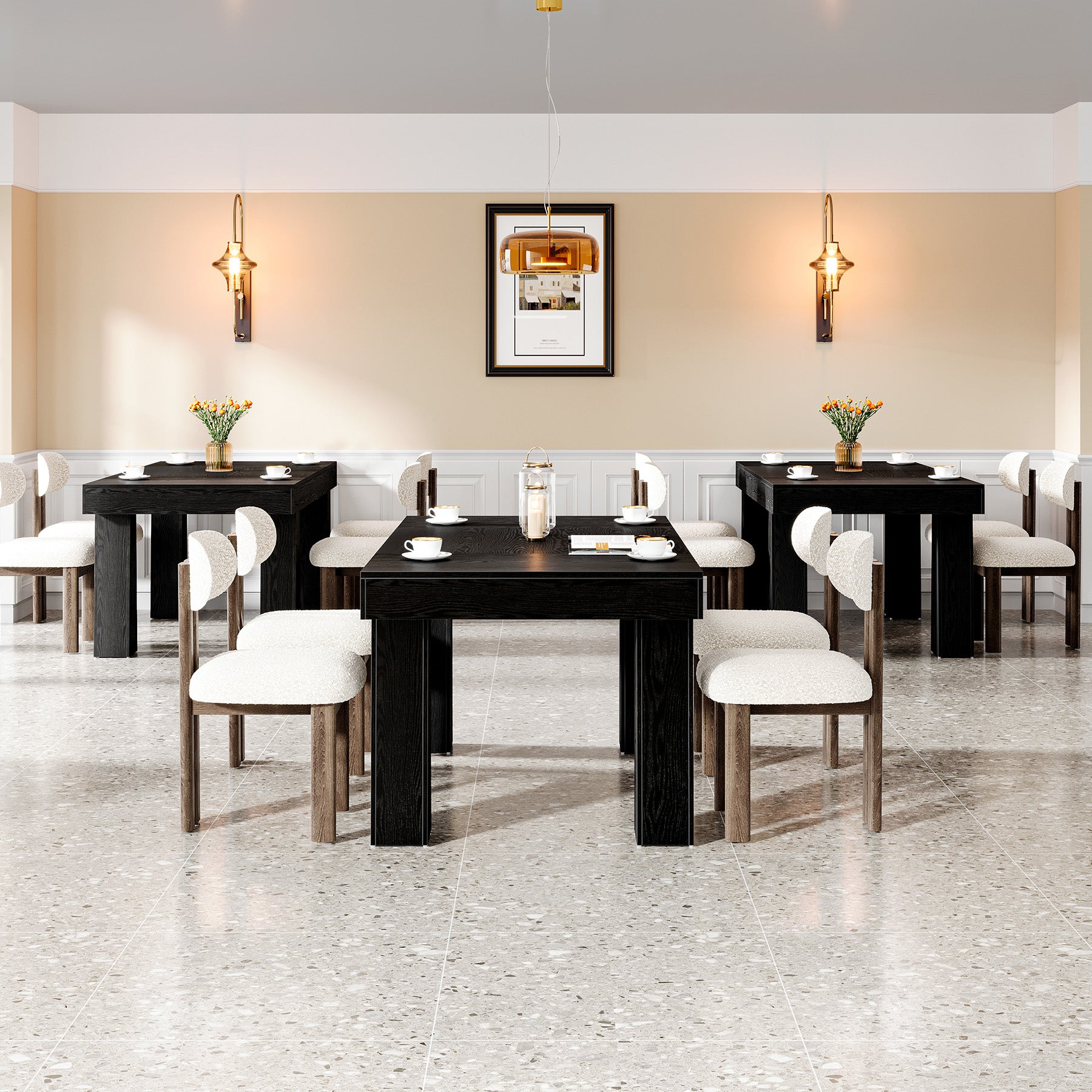Tribesigns 63" Dining Table, Rectangular Kitchen Table for Dining Room