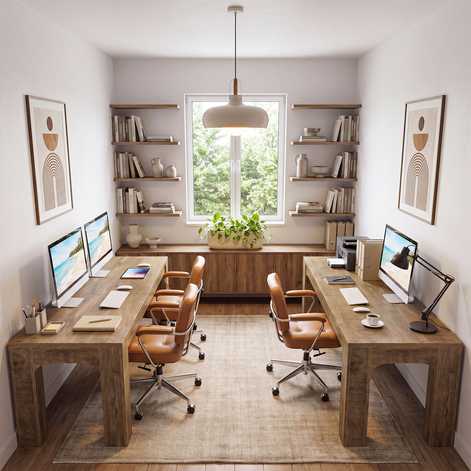 Tribesigns 70.9-Inch Two Person Desk with Thick Top, Extra Long Computer Desk for Home Office